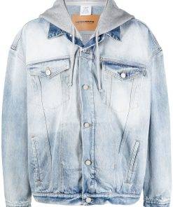 VETEMENTS Hooded Denim Jacket
