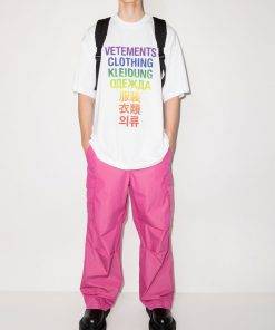 VETEMENTS Logo-Print White & Multi-Color T-shirt