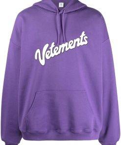VETEMENTS Sweet Logo-Print Drawstring Hoodie