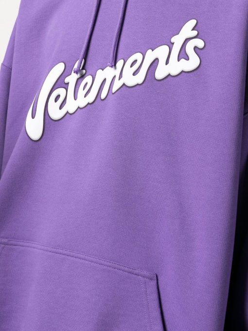 VETEMENTS Sweet Logo-Print Drawstring Hoodie - Image 2