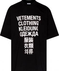 VETEMENTS Translation Print Cotton T-Shirt