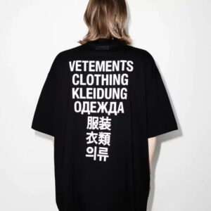 VETEMENTS Translation Print Cotton T-Shirt