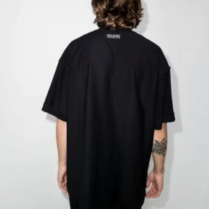 VETEMENTS Logo-Embroidered Exposed-Seam T-Shirt