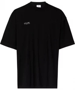VETEMENTS Logo-Embroidered Exposed-Seam T-Shirt